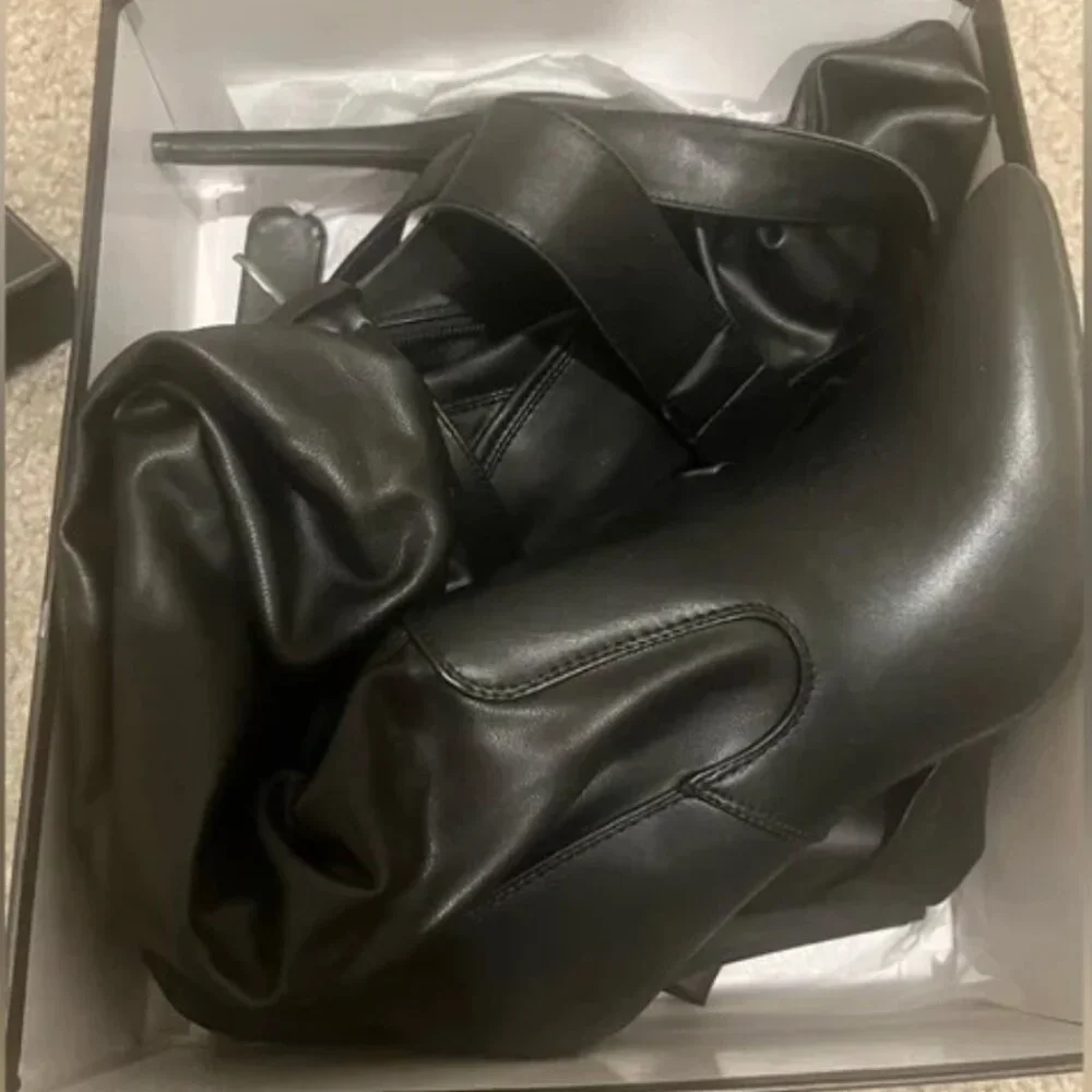 Azalea Wang Belted Thigh High Boots - DISCONTINUED ITEM New With Box - Picture 3 of 6